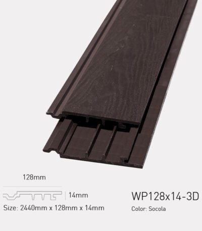 Gỗ Nhựa Awood WP128x14-Socola 3D