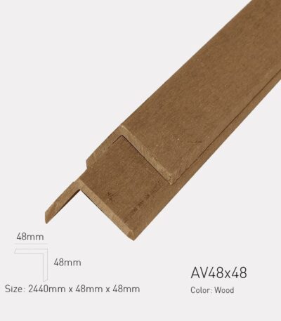 Thanh Nẹp V Gỗ Nhựa Awood AV48x48-Wood