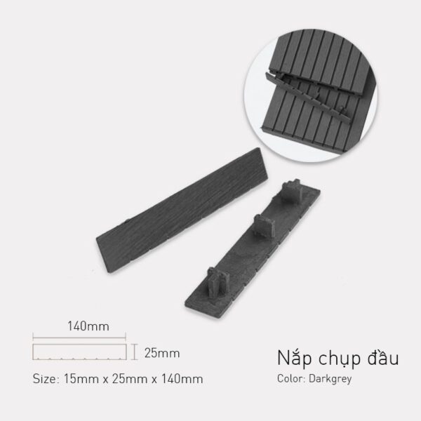 Nắp Chụp Đầu Sàn Gỗ Awood Màu Darkgrey