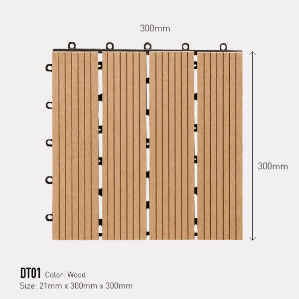 Vỉ Gỗ Nhựa Ngoài Trời DT01-Wood