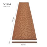 Gỗ Nhựa Ngoài Trời Exwood 3D EX135 Cacao