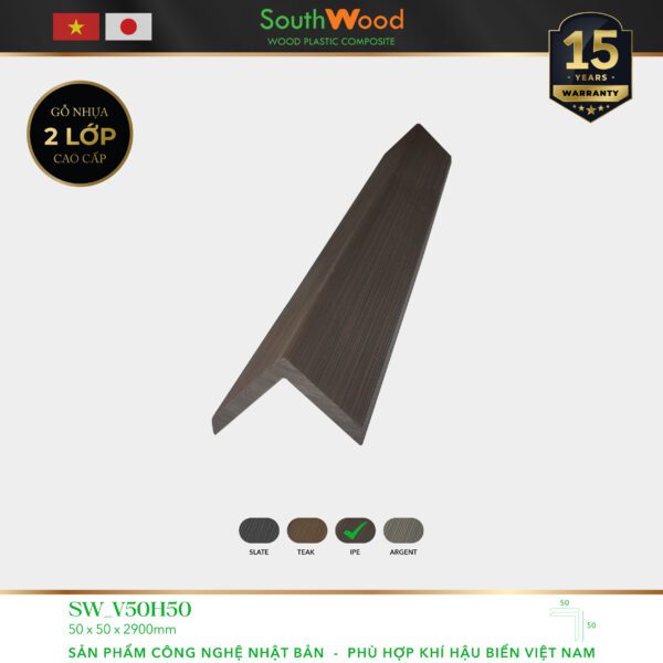 Gỗ nhựa ngoài trời South Wood SW-V50H50-IPE