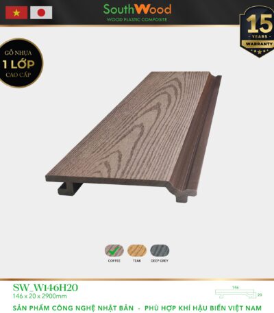 Gỗ nhựa ngoài trời South Wood SW-W146H20-Coffee
