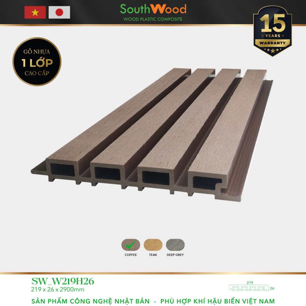 Gỗ nhựa ngoài trời South Wood SW-W219H26-Coffee
