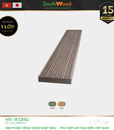 Gỗ nhựa ngoài trời South Wood SW-W72H12-Coffee