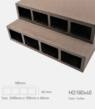 Lam Gỗ Nhựa Ngoài Trời TPWood HD180x40-Coffee