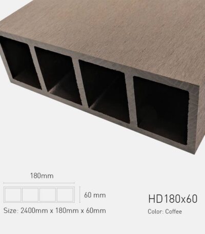 Lam Gỗ Nhựa Ngoài Trời TPWood HD180x60-Coffee