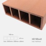 Lam Gỗ Nhựa Ngoài Trời TPWood HD180x60-Red Brown