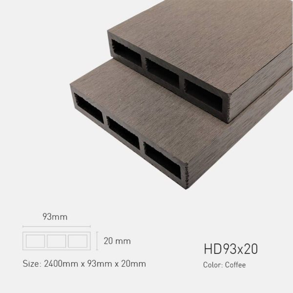Lam Gỗ Nhựa Ngoài Trời TPWood HD93x20-Coffee