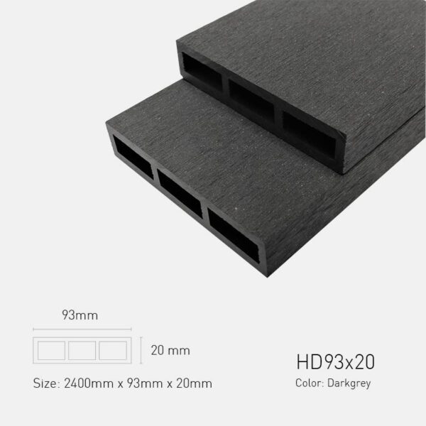 Lam Gỗ Nhựa Ngoài Trời TPWood HD93x20-Darkgrey