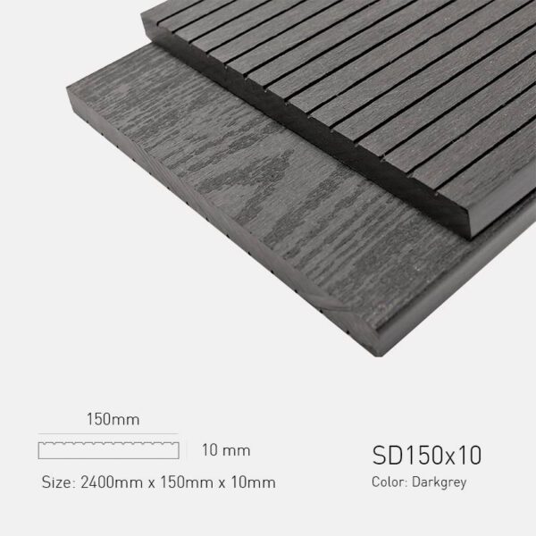 Gỗ Nhựa Ngoài Trời TPWood SD150x10-Darkgrey