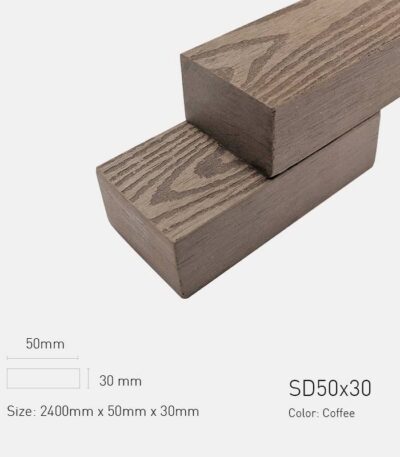 Lam Gỗ Nhựa Ngoài Trời TPWood SD50x30-Coffee