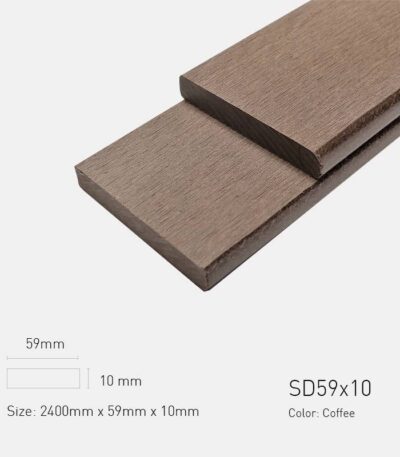 Lam Gỗ Nhựa Ngoài Trời TPWood SD59x10-Coffee