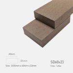 Lam Gỗ Nhựa Ngoài Trời TPWood SD60x23-Coffee