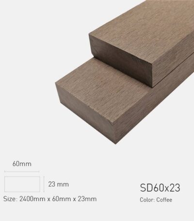 Lam Gỗ Nhựa Ngoài Trời TPWood SD60x23-Coffee