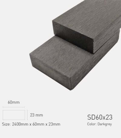 Lam Gỗ Nhựa Ngoài Trời TPWood SD60x23-Darkgrey