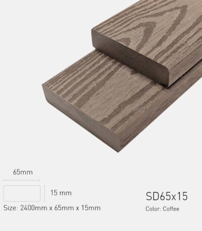 Lam Gỗ Nhựa Ngoài Trời TPWood SD65x15-Coffee