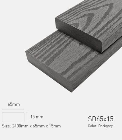 Lam Gỗ Nhựa Ngoài Trời TPWood SD65x15-Darkgrey