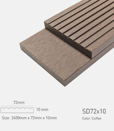 Lam Gỗ Nhựa Ngoài Trời TPWood SD72x10-Coffee