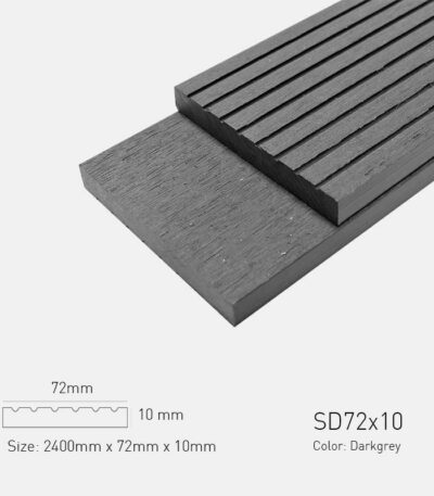 Lam Gỗ Nhựa Ngoài Trời TPWood SD72x10-Darkgrey