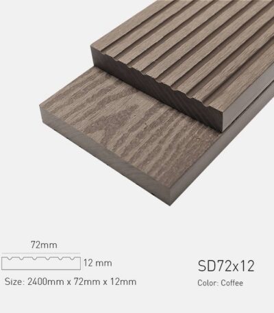 Lam Gỗ Nhựa Ngoài Trời TPWood SD72x12-Coffee