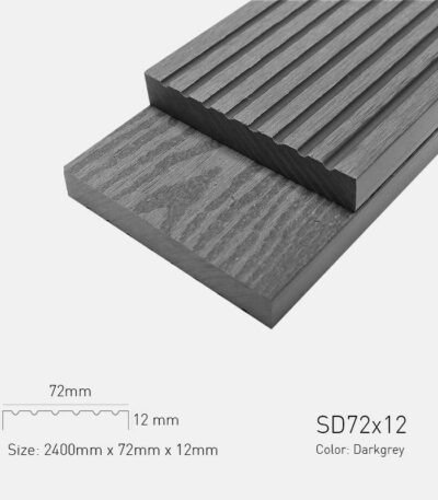 Lam Gỗ Nhựa Ngoài Trời TPWood SD72x12-Darkgrey