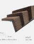Thanh Nẹp V Gỗ Nhựa TPWood V24x52-Cofffee