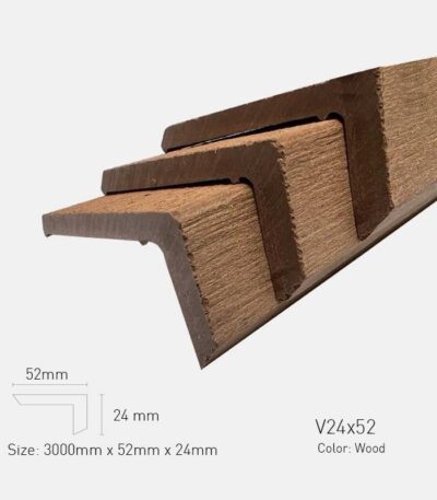 Thanh Nẹp V Gỗ Nhựa TPWood V24x52-Wood