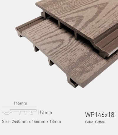 Gỗ Nhựa Ngoài Trời TPWood WP146x18-Coffee