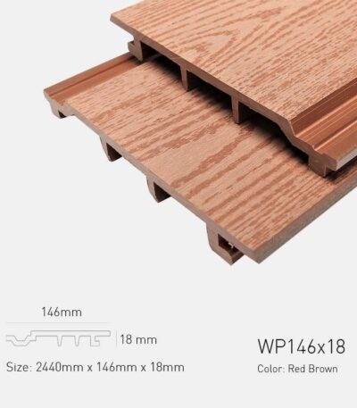 Gỗ Nhựa Ngoài Trời TPWood WP146x18-Red Brown