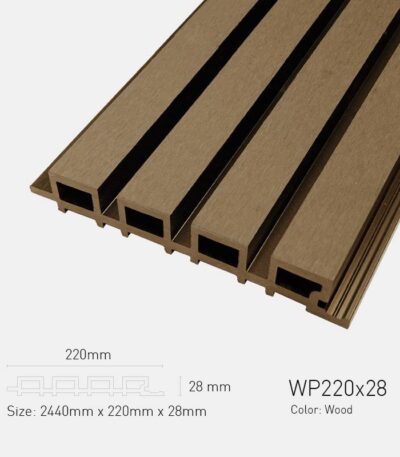 Lam Sóng Gỗ Nhựa Ngoài Trời TPWood WP220x28-Wood