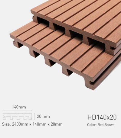 Sàn Gỗ Ngoài Trời TPWood HD140x20-Red Brown