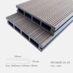 Sàn Gỗ Ngoài Trời TPWood HD140x25-4S-2G-Coffee