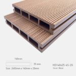 Sàn Gỗ Ngoài Trời TPWood HD140x25-4S-2G-Wood