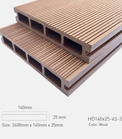 Sàn Gỗ Ngoài Trời TPWood HD140x25-4S-2G-Wood
