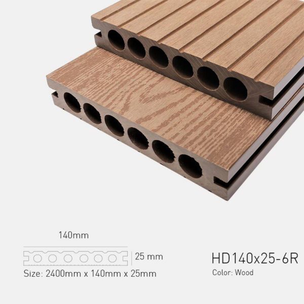 Sàn Gỗ Ngoài Trời TPWood HD140x25-6R-Wood