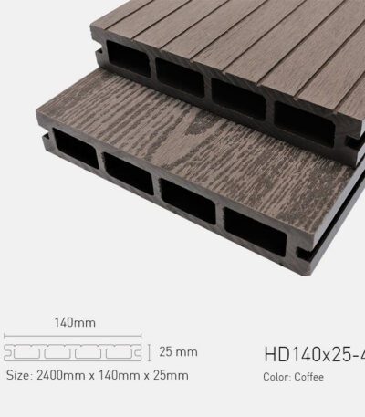 Sàn Gỗ Ngoài Trời TPWood HD140x25-4S-Coffee