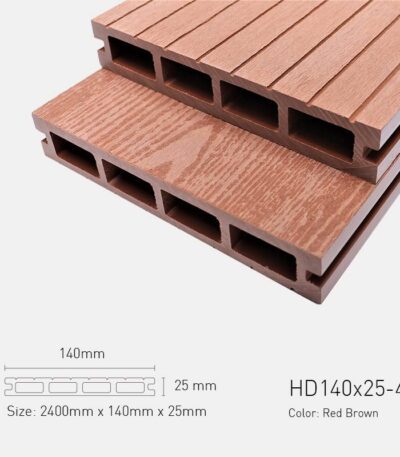 Sàn Gỗ Ngoài Trời TPWood HD140x25-4S-Red Brown