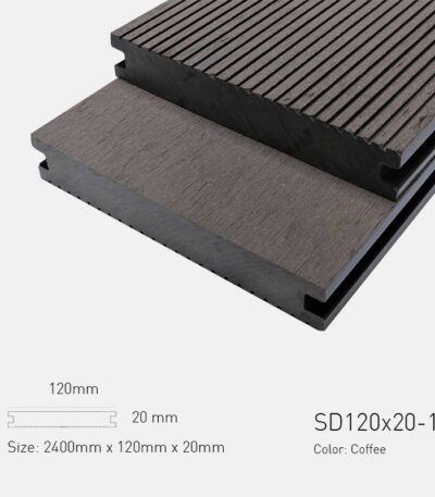 Sàn Gỗ Ngoài Trời TPWood SD120x20-1G-Coffee