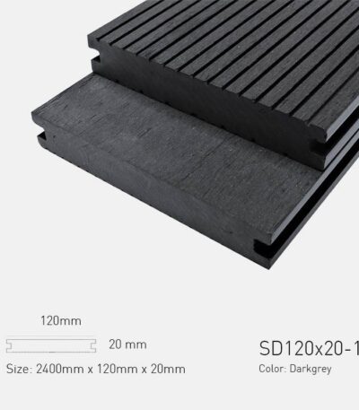 Sàn Gỗ Ngoài Trời TPWood SD120x20-1G-Darkgrey