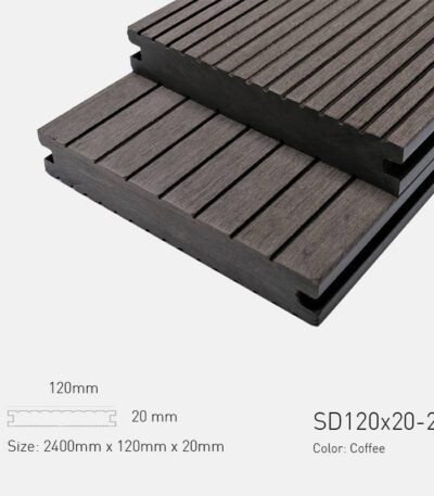 Sàn Gỗ Ngoài Trời TPWood SD120x20-2G-Coffee