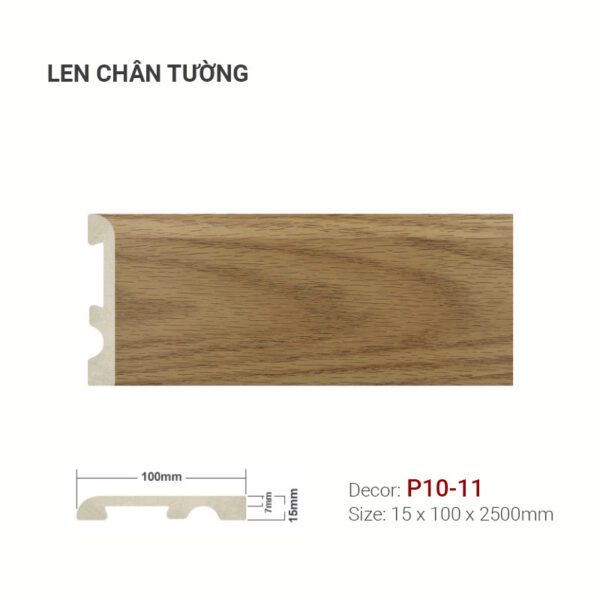 Len Chân Tường Nhựa Cao 100mm P10-11