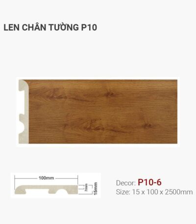 Len Chân Tường Nhựa Cao 100mm P10-6