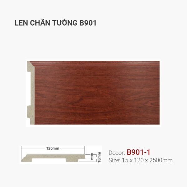 Len Chân Tường Nhựa Cao 120mm B901-1