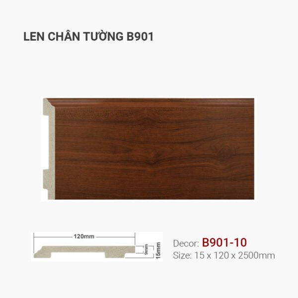 Len Chân Tường Nhựa Cao 120mm B901-10