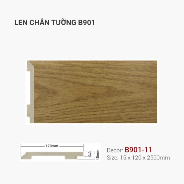 Len Chân Tường Nhựa Cao 120mm B901-11