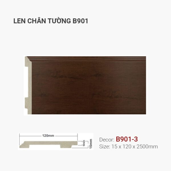 Len Chân Tường Nhựa Cao 120mm B901-3