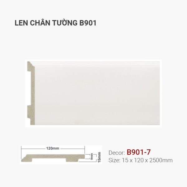 Len Chân Tường Nhựa Cao 120mm B901-7