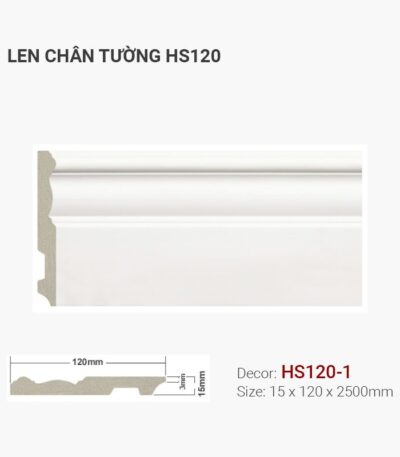 Len Chân Tường Nhựa Cao 120mm HS120-1