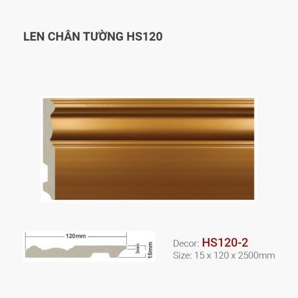 Len Chân Tường Nhựa Cao 120mm HS120-2